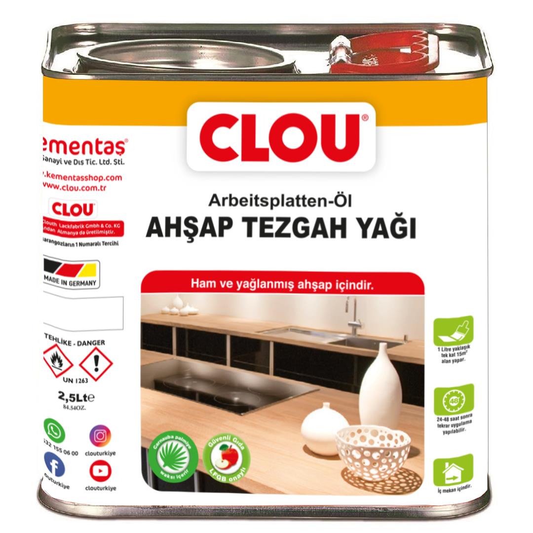CLOU 30763.00000 Ahşap Tezgah Yağı 2,5Lt