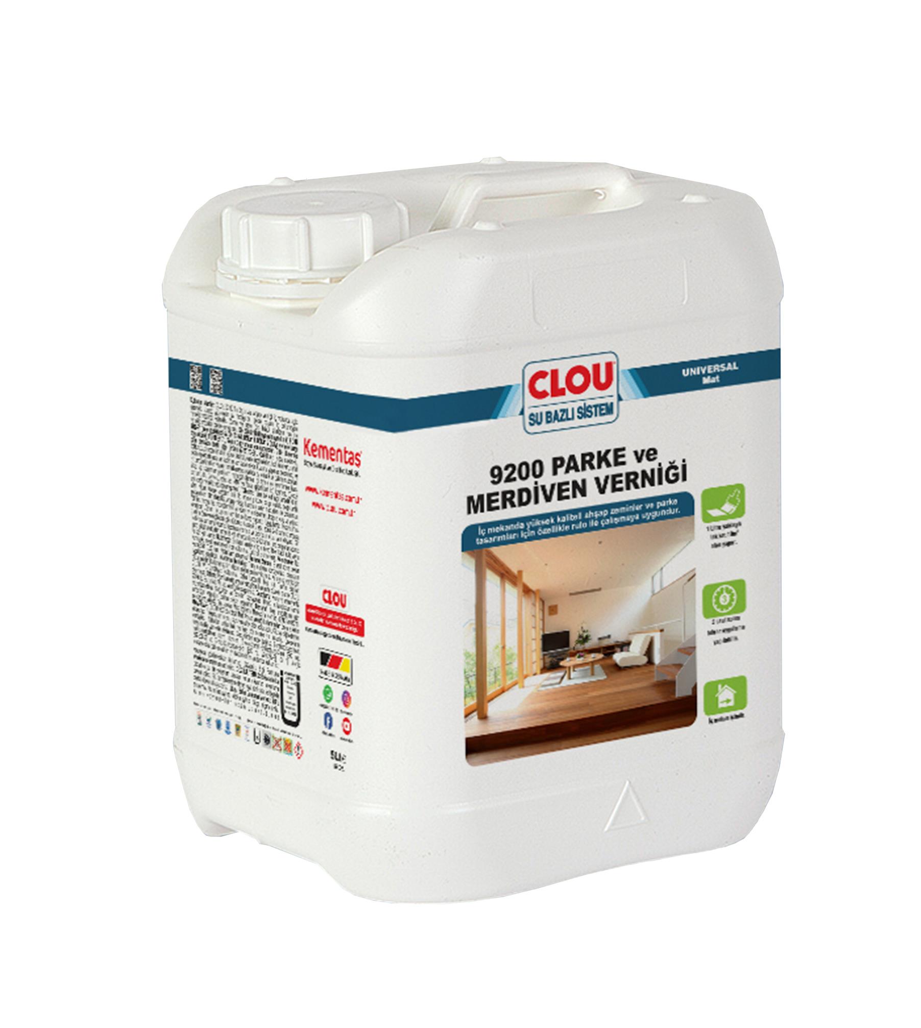 CLOU 9200 Su Bazlı Parke Verniği Mat 5Lt