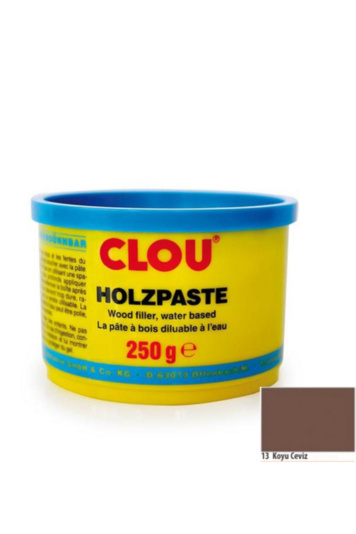 Su Bazlı Ahşap Tamir MacunuCLOU Su Bazlı Ahşap Tamir Macun Nr:13 K.Ceviz 250g