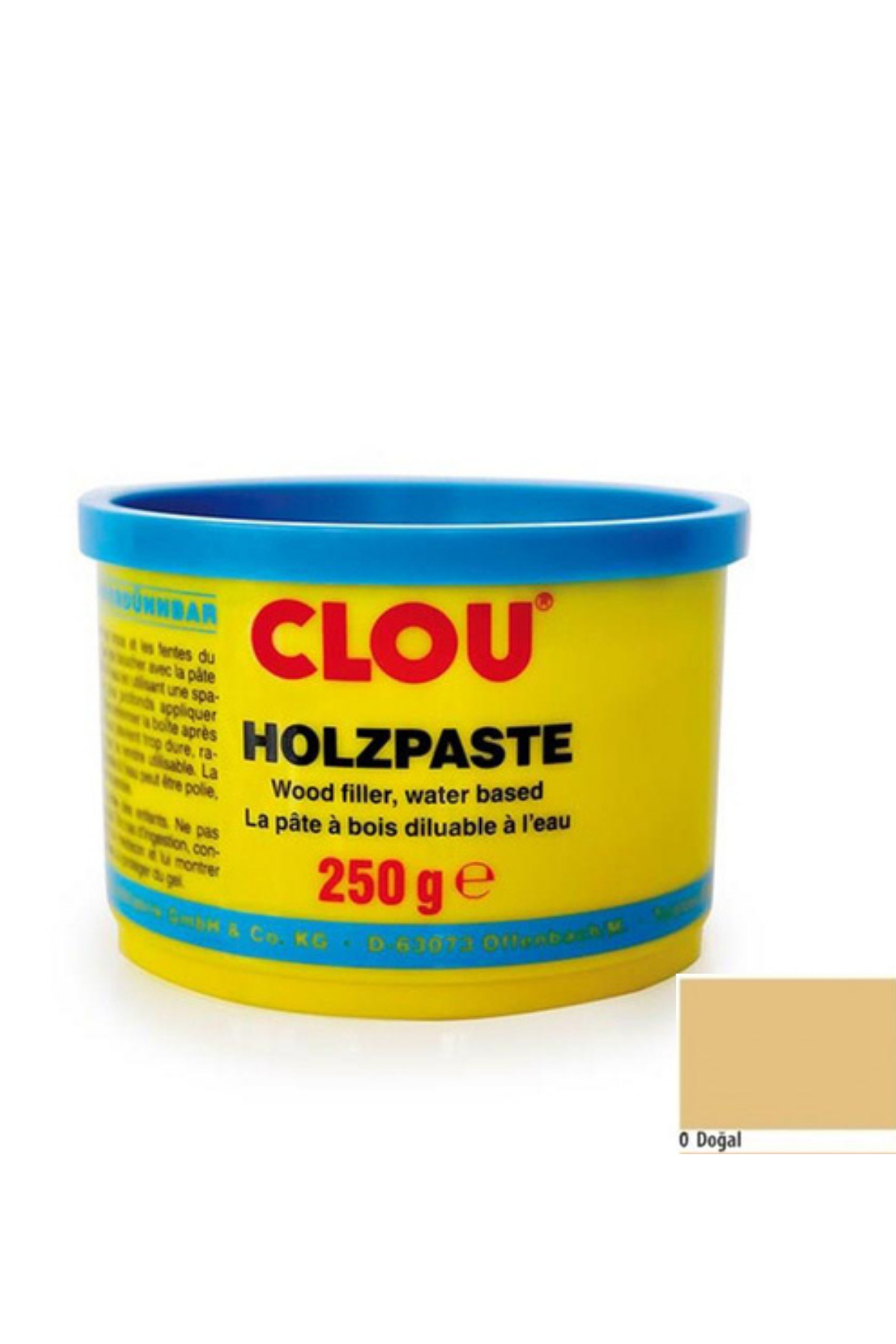 Su Bazlı Ahşap Tamir MacunuCLOU Su Bazlı Ahşap Tamir Macun Nr:01 Natur 250gr