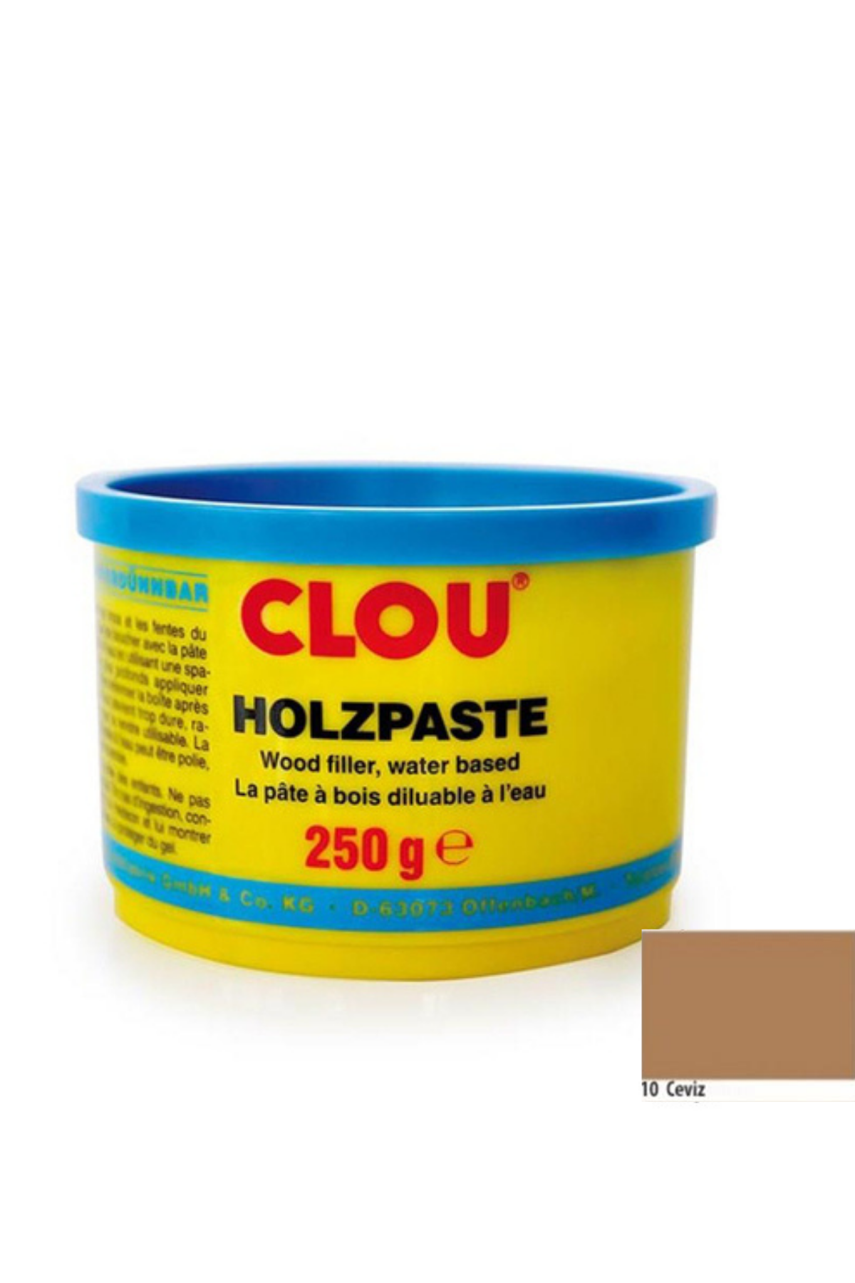 Su Bazlı Ahşap Tamir MacunuCLOU Su Bazlı Ahşap Tamir Macun Nr:10 Ceviz 250gr