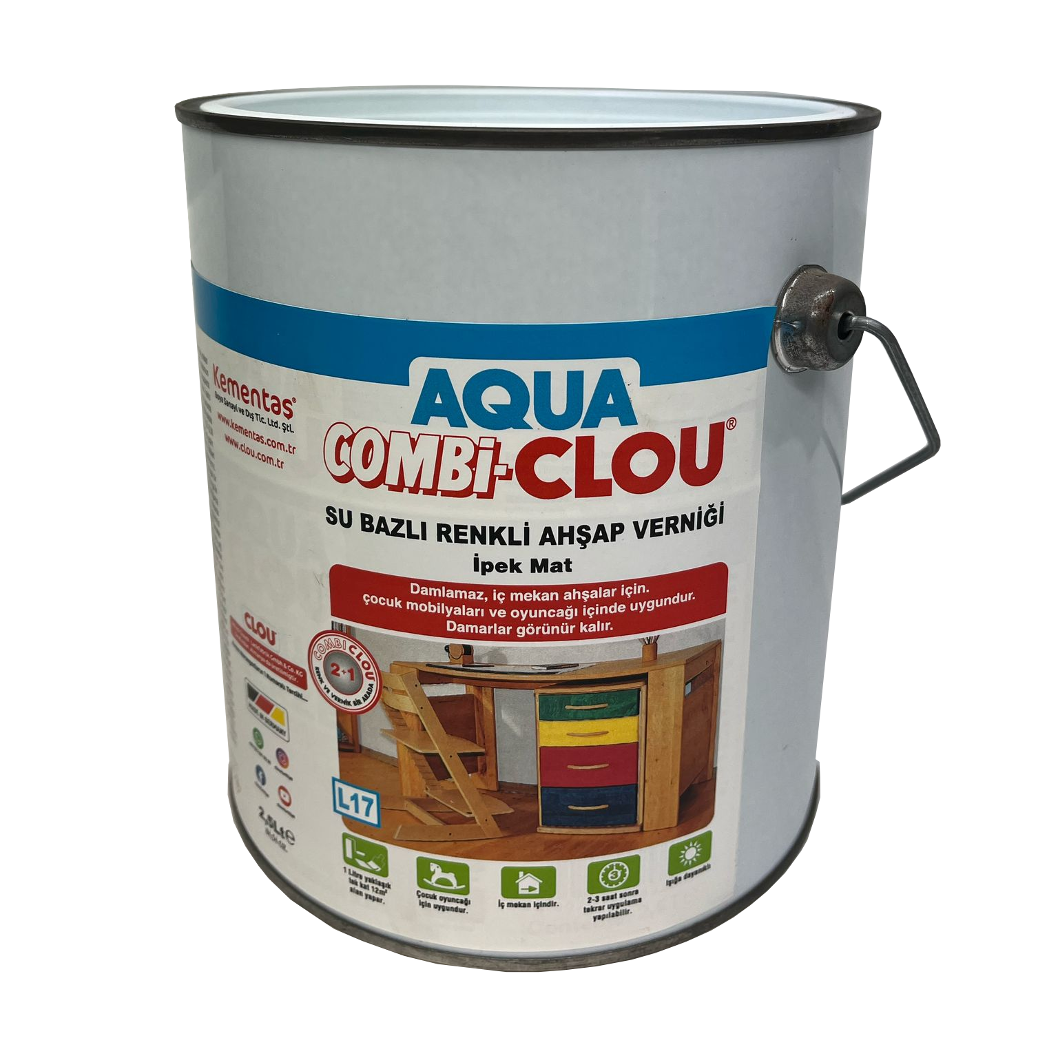 Water Based Varnishes 2,5LtL17 Nr:16 White Water Based Colour A. Varnish 2,5Lt