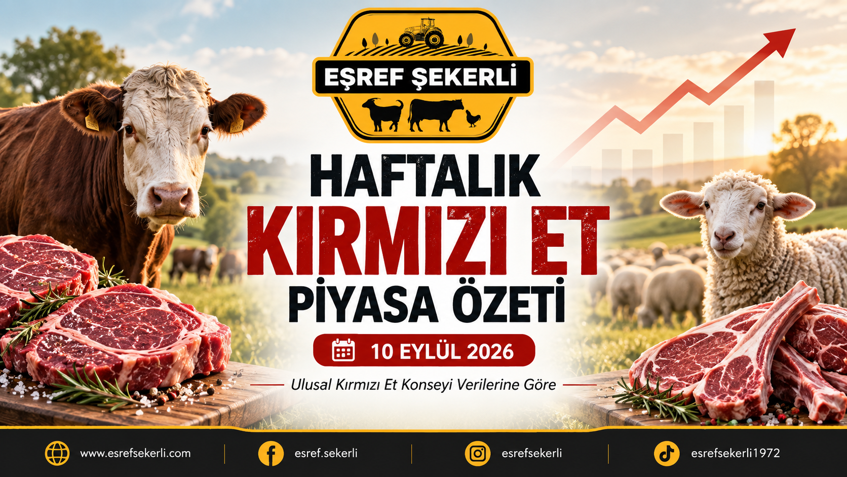10 Eylül 2026 haftalık kırmızı et piyasa özeti, dana ve kuzu fiyatları