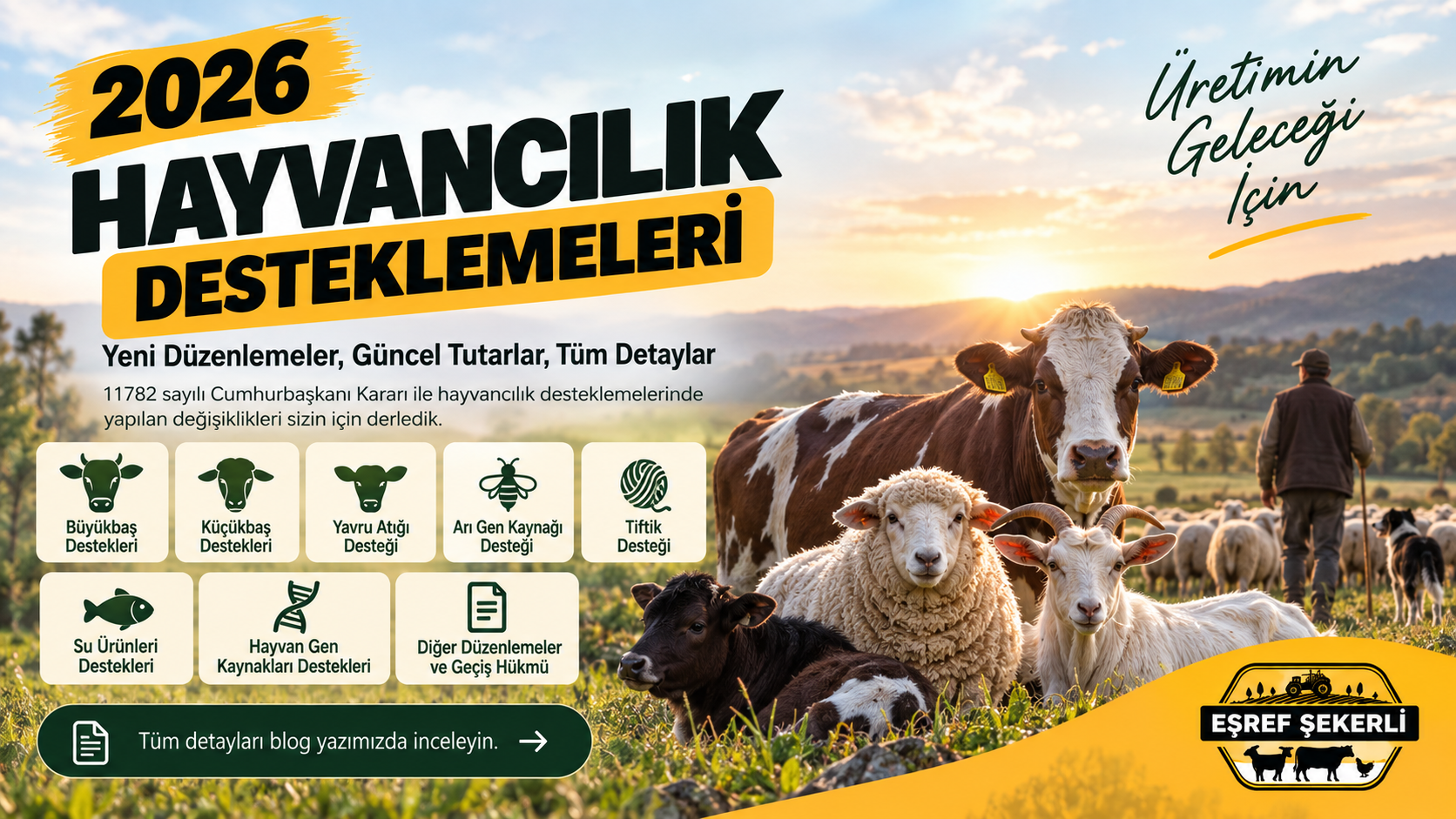 2026 hayvancılık desteklemelerinde yapılan değişiklikleri gösteren kapak görseli