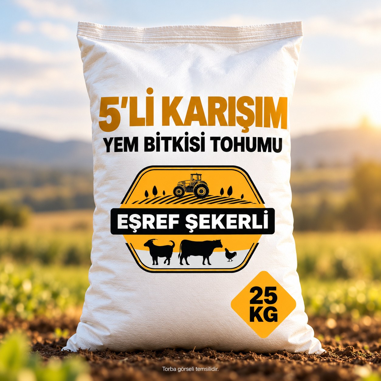 5'li Karışım Yem Bitkisi Tohumu 25 Kg.