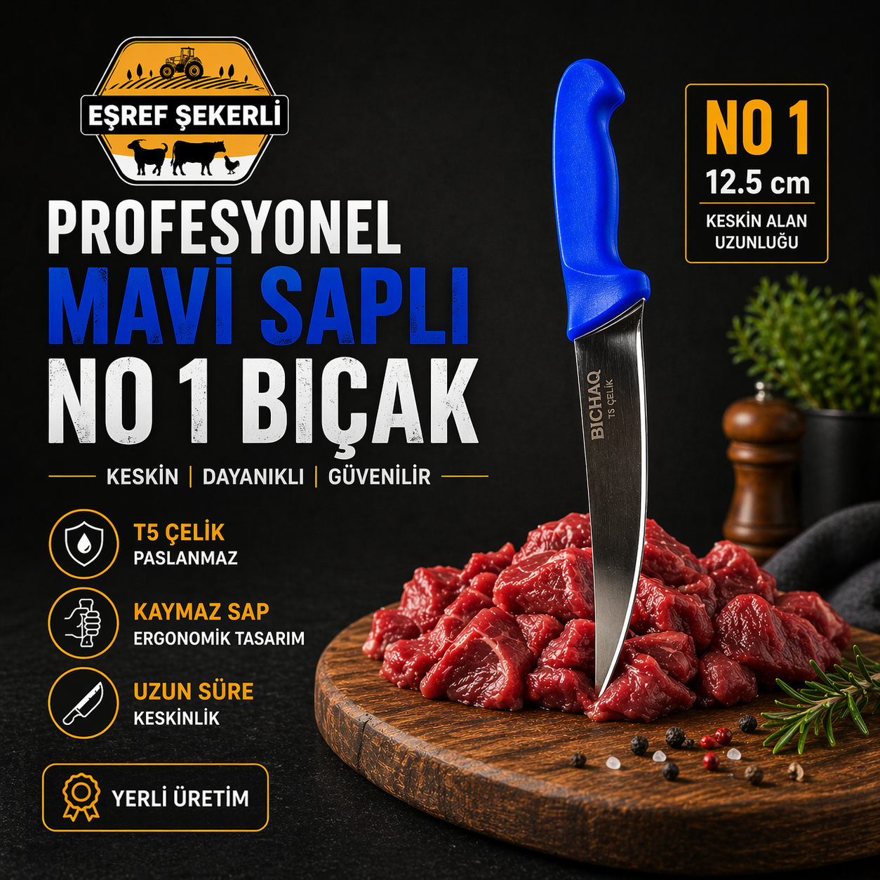 BICHAQ Mavi No 1 Sıyırma Bıçak