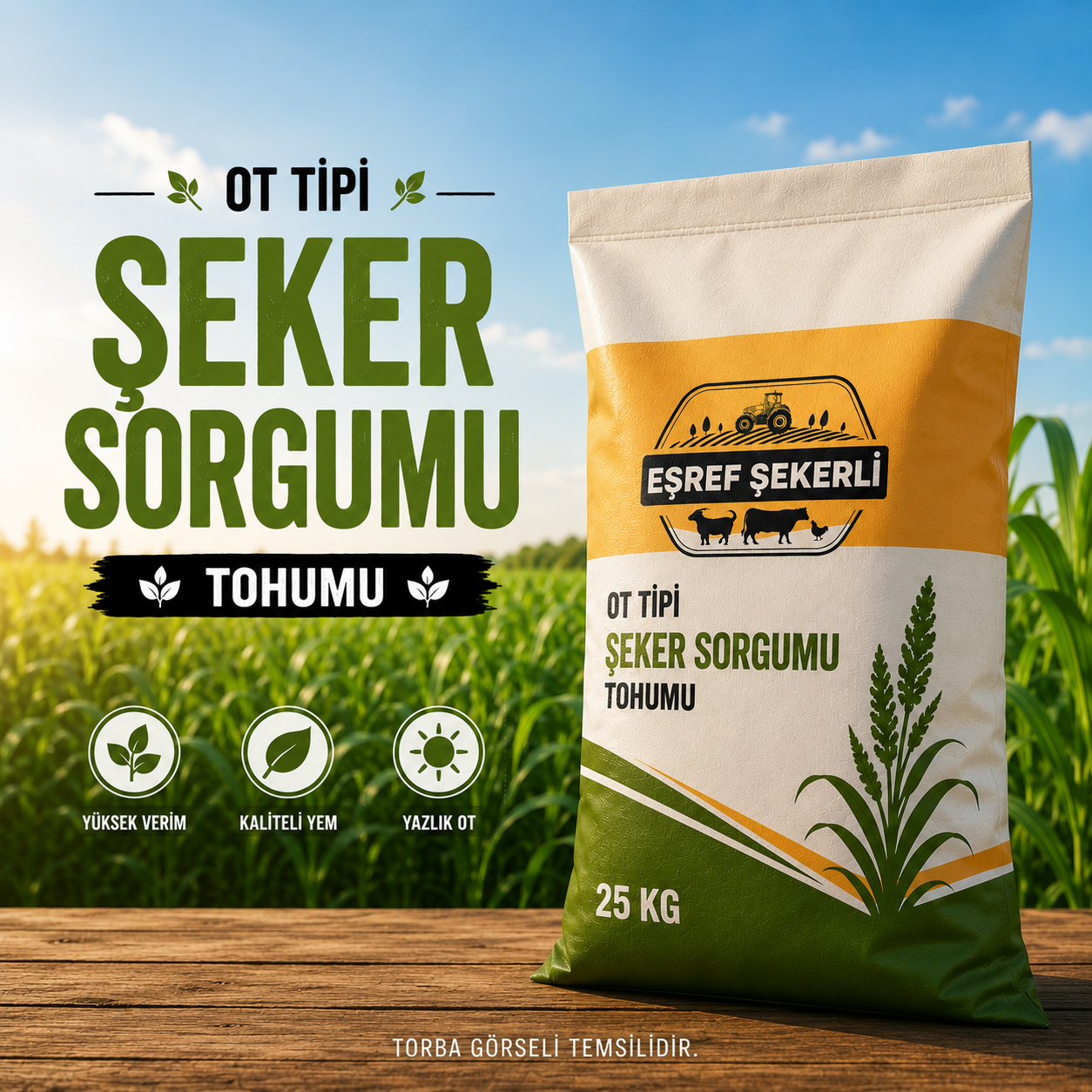 Ot Tipi Şeker Sorgumu 25 Kg.