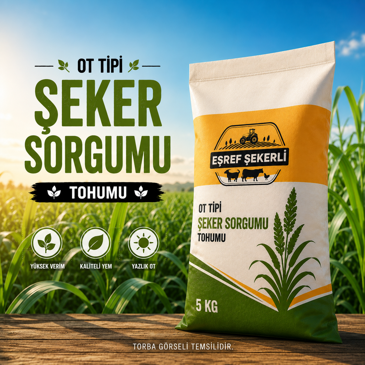 Ot Tipi Şeker Sorgumu 5 Kg.
