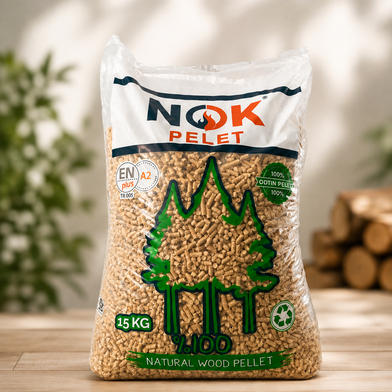 Nok Pelet ENplus A2 6 mm Odun Peleti 15 kg