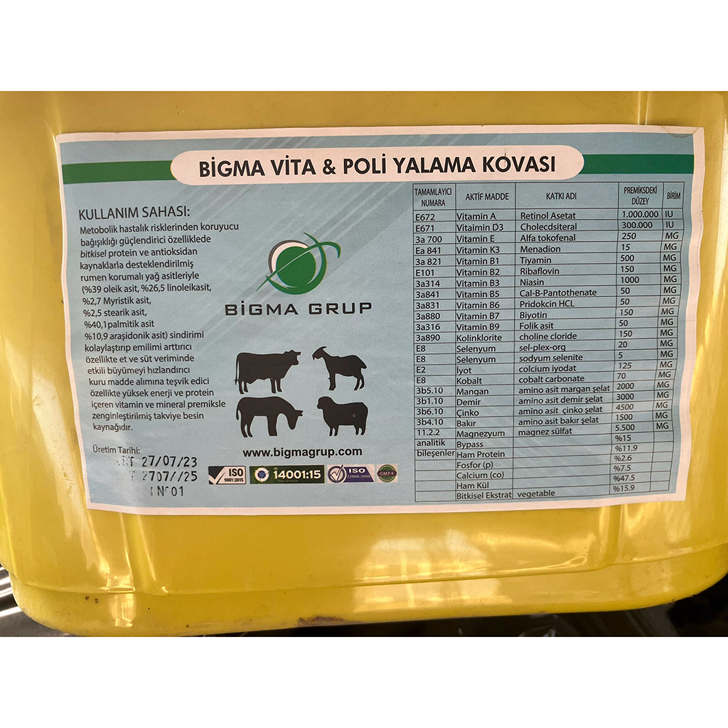 VitaPoli Yalama Kovası 25 Kg