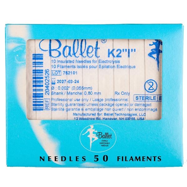 BALLET K2I GÜMÜŞ KAPLAMALI EPİLASYON İĞNESİ 1 ADET