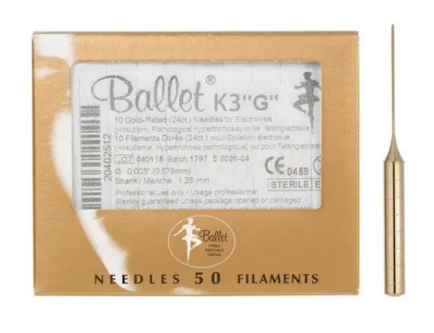 BALLET GOLD K3 ALTIN KAPLAMALI EPİLASYON İĞNESİ 1 ADET