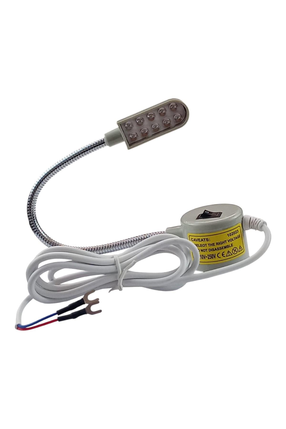 Dikiş Makine Spiralli  Led Lamba Mor Işıklı