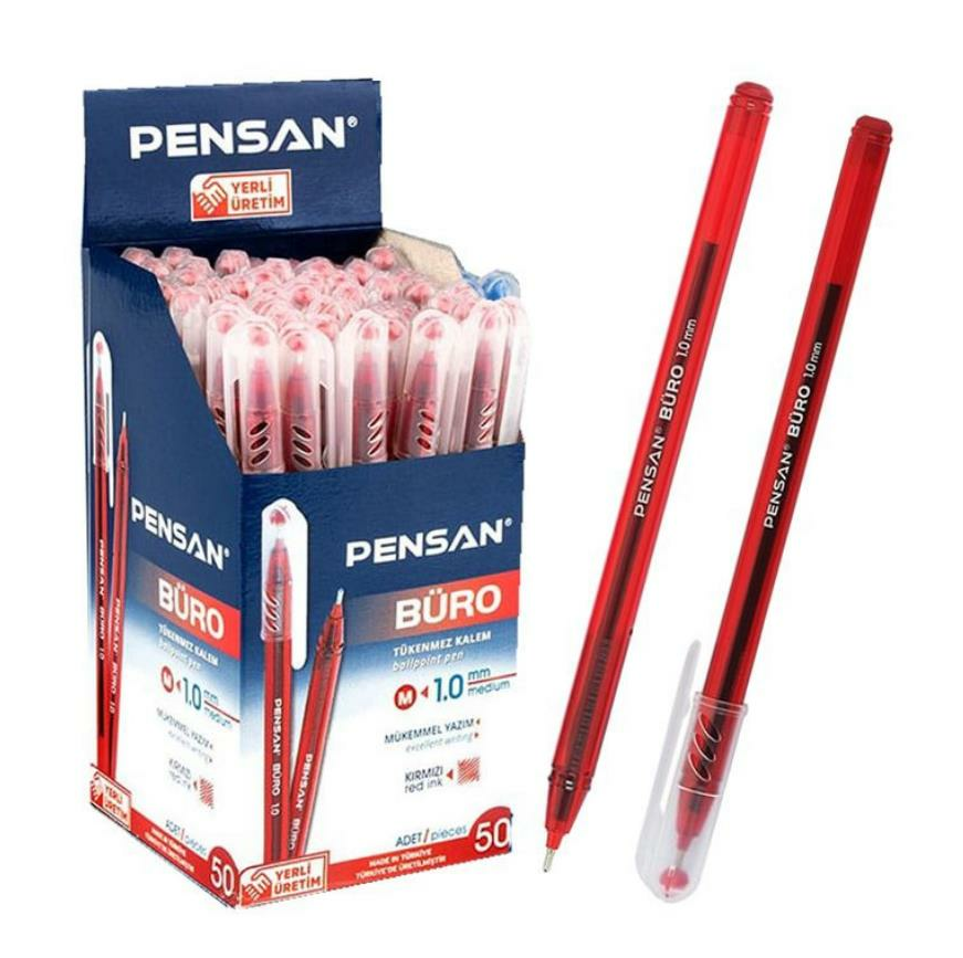 Pensan Tükenmez Kalem-Kırmızı