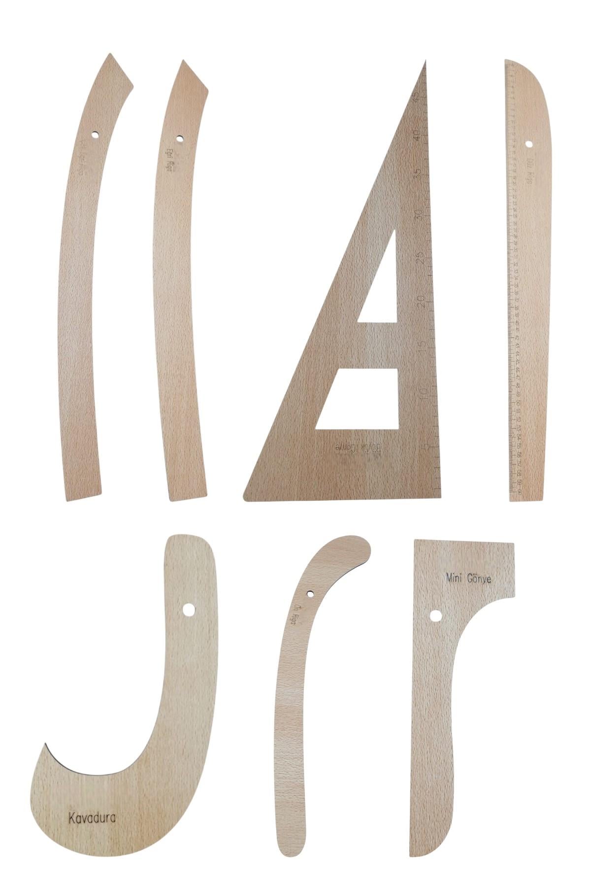 Ahşap Riga Cetvel Takımı-7 Parça