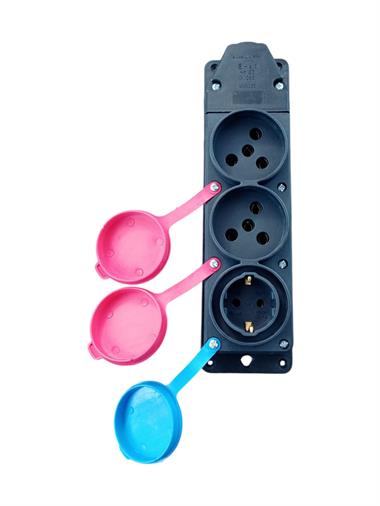 Kauçuk 2 Trifaze 1 Monofaze Grup Priz