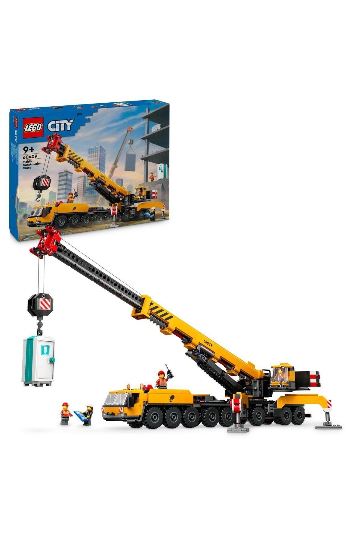 ® City Sarı Mobil İnşaat Vinci 60409 - 9 Yaş ve Üzeri Yapım Seti (1116 Parça)-Lego