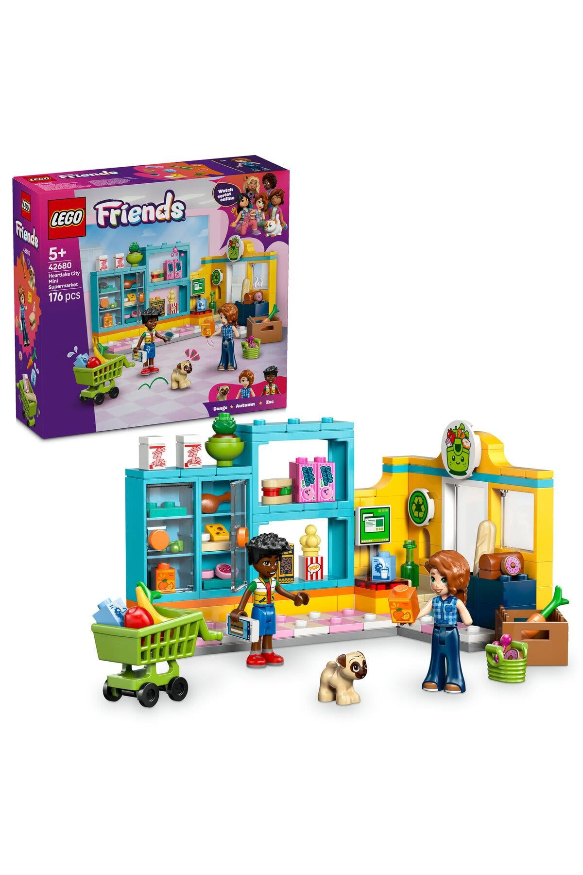 ® Friends Heartlake Şehri Marketi 42680 – 5+ Yaratıcı Oyuncak Yapım Seti (176 Parça)-Lego