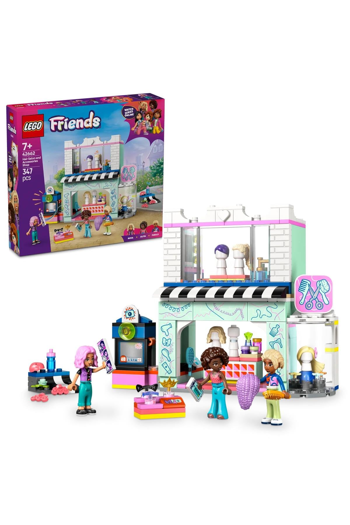 ® Friends Kuaför ve Aksesuar Mağazası 42662 - 7+ Çocuklar için Yaratıcı Oyuncak Yapım Seti (347P)-Lego