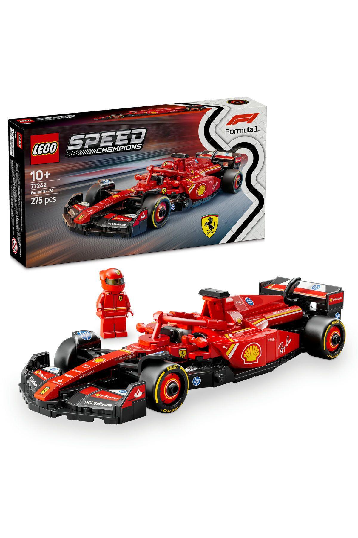 ® Speed Champions Ferrari SF-24 F1® Yarış Arabası 77242 - 10+ Oyuncak Yapım Seti (275 Parça)-Lego