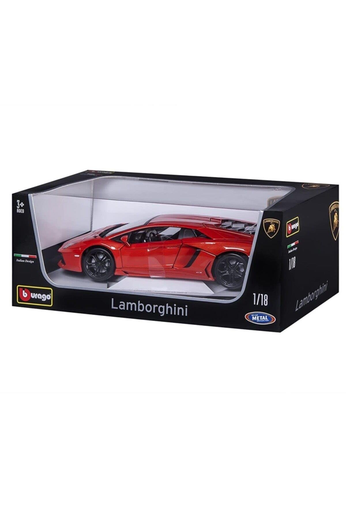 11033 Burago 1:18 Lamborghini Aventador Lp700-4 Turuncu Model Araba-Maket Araçlar