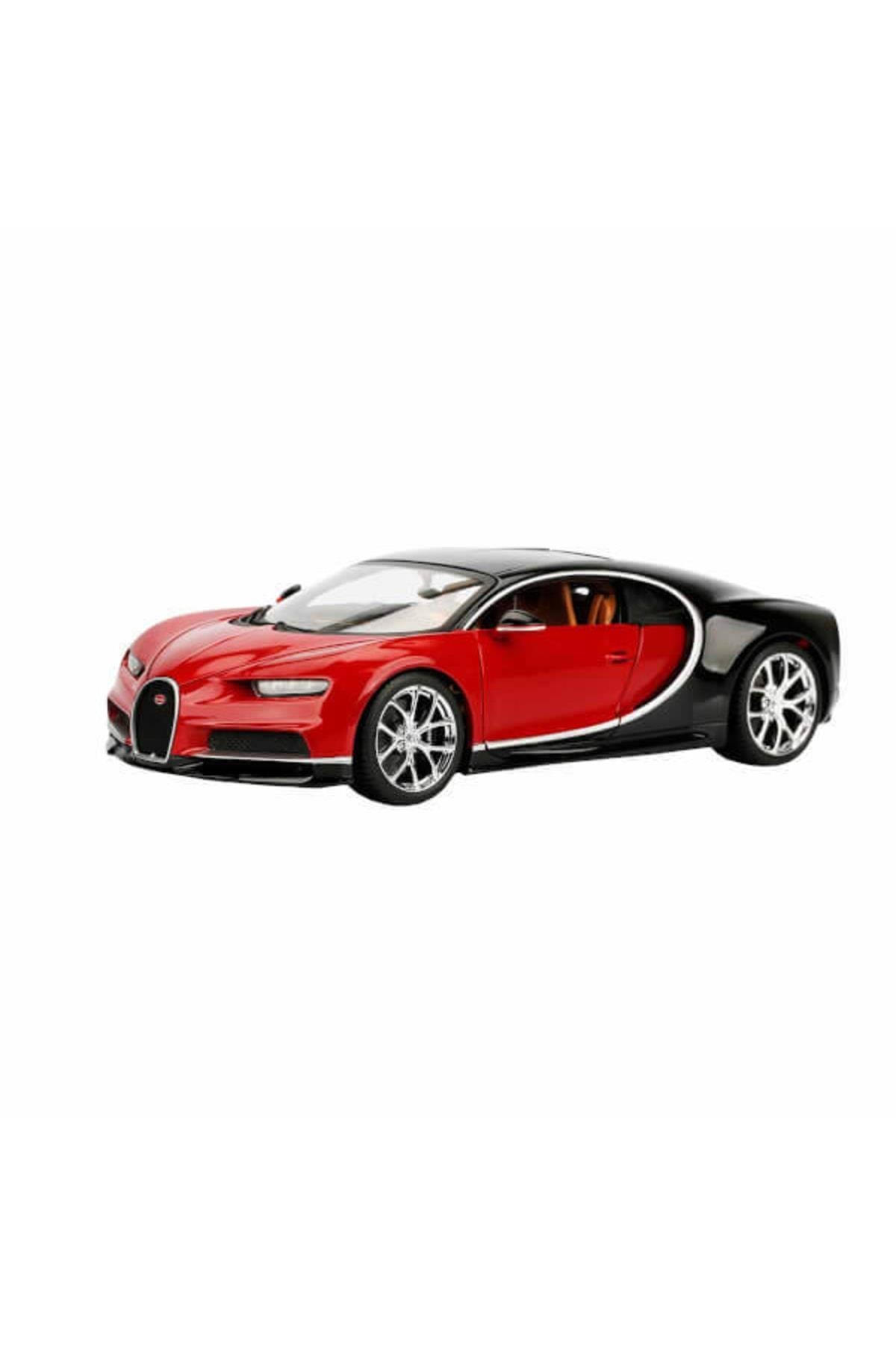 1:18 Bugatti Chiron Model Araba - Kırmızı-siyah-Maket Araçlar