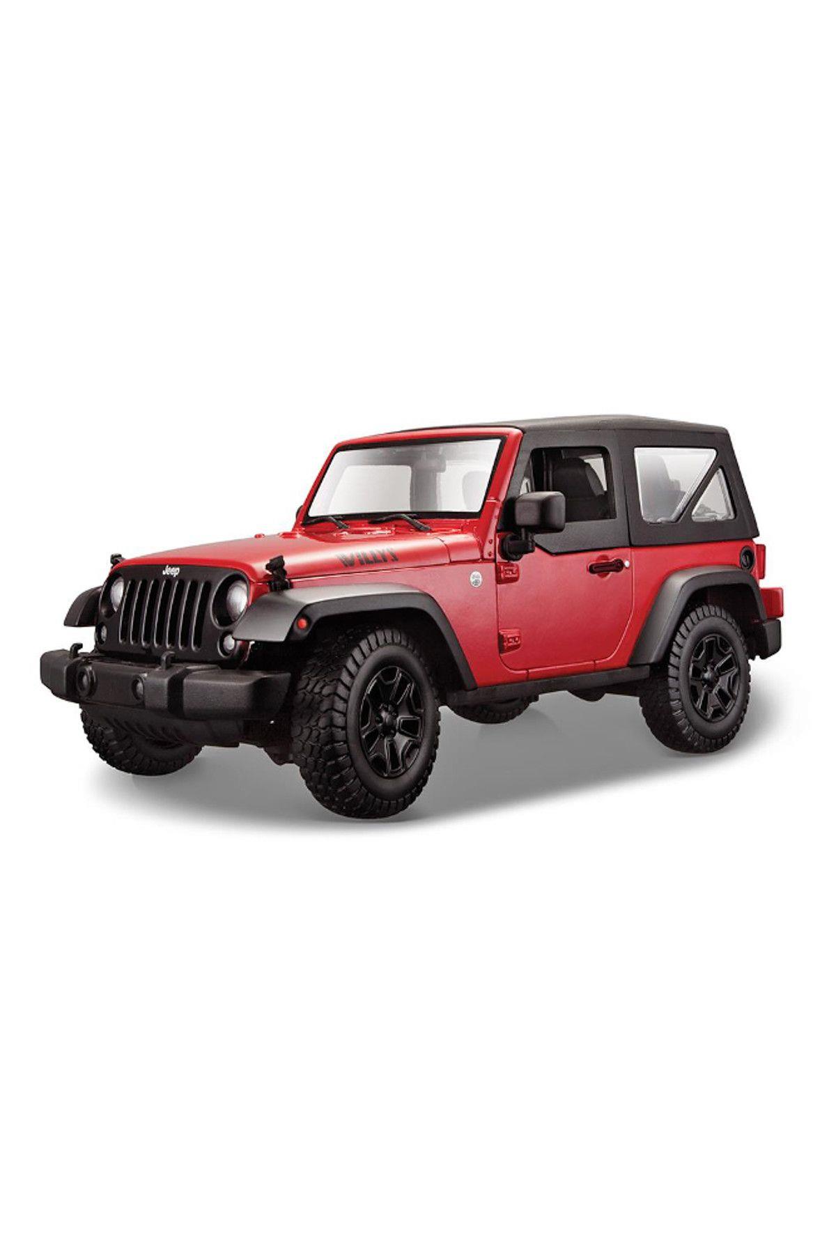 2014 Jeep Wrangler 1-18 Model Araba S-E Kırmızı /-Maket Araçlar
