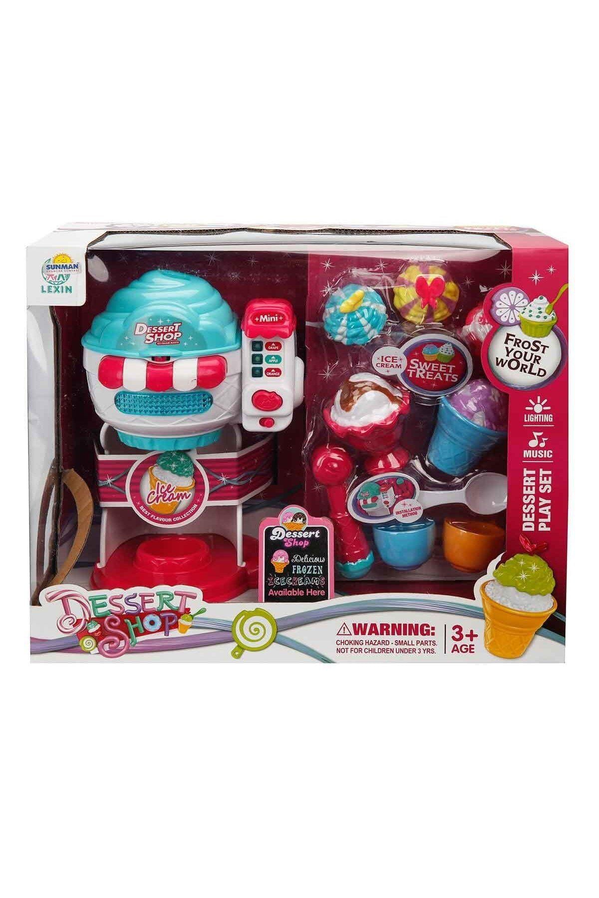 2751 Dessert Shop Sesli ve Işıklı Dondurma Yapma Makinesi -FABBATOYS-Eğitici Oyuncak