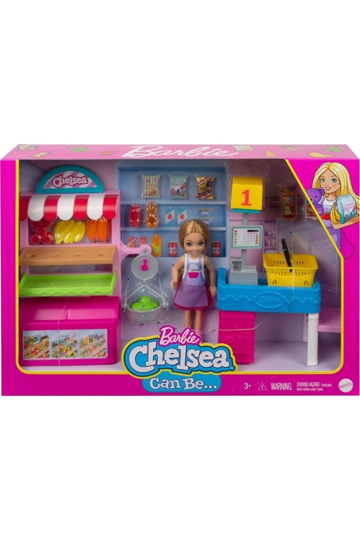 Barbie Chelsea Meslekleri Öğreniyor Market Çalışanı Chelsea Ve Oyun Seti Gtn67-Oyuncak Bebekler
