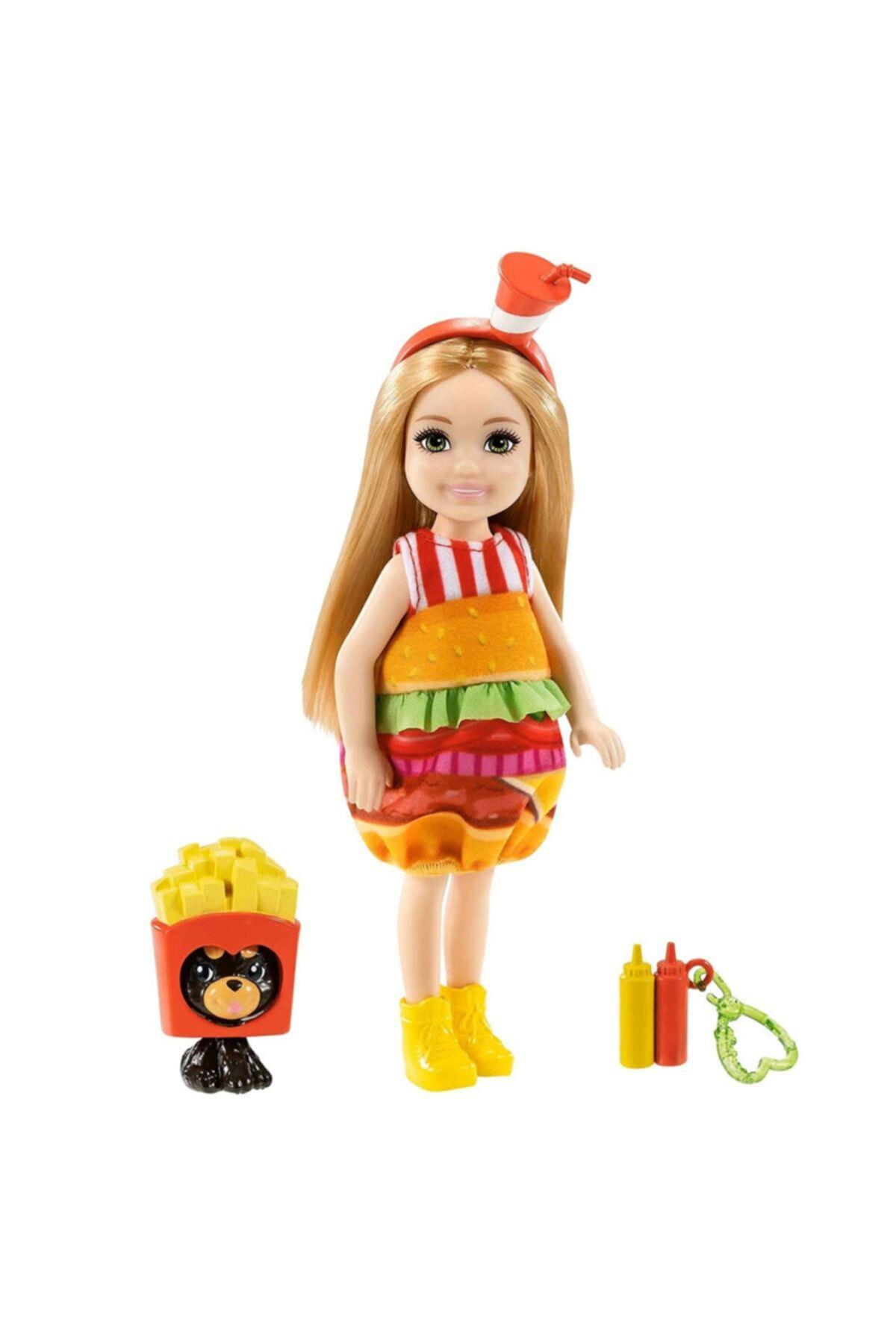 Barbie Club Chelsea Kostümlü Bebek Serisi Hamburger Bebek GRP69-Oyuncak Bebekler