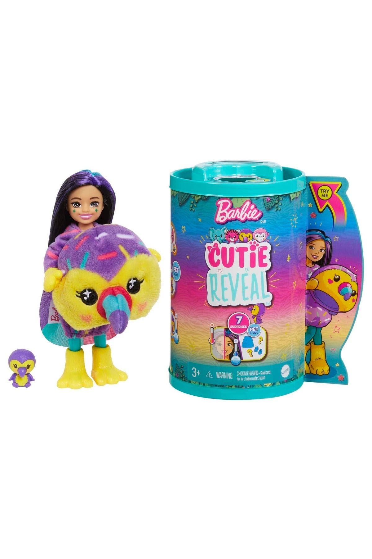 Barbie Cutie Reveal Bebekler Chelsea Tropikal Orman Serisi HKR12-HKR16 Tukan-Oyuncak Bebekler