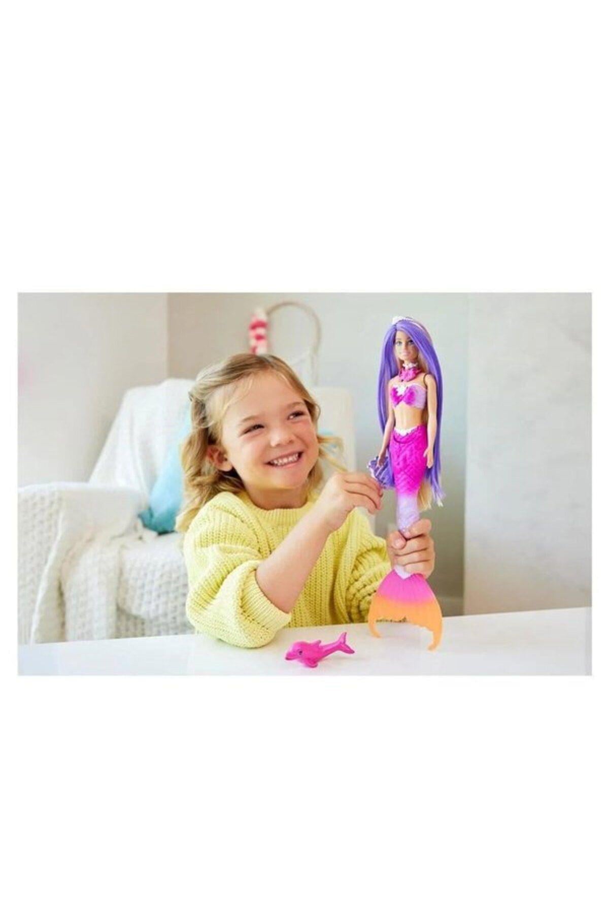 Barbie Renk Değiştiren Deniz Kızı ve Aksesuarları HRP97-Oyuncak Bebekler