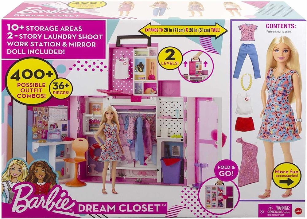 Barbie ve Yeni Rüya Dolabı Oyun Seti HGX57-Oyuncak Bebekler