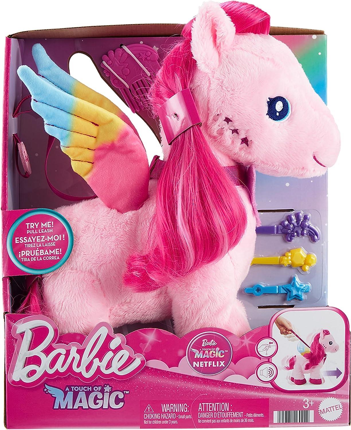 Barbie Yürüyen ve Kanat Çırpan Peluş Pegasus HPJ50-Peluş Oyuncaklar