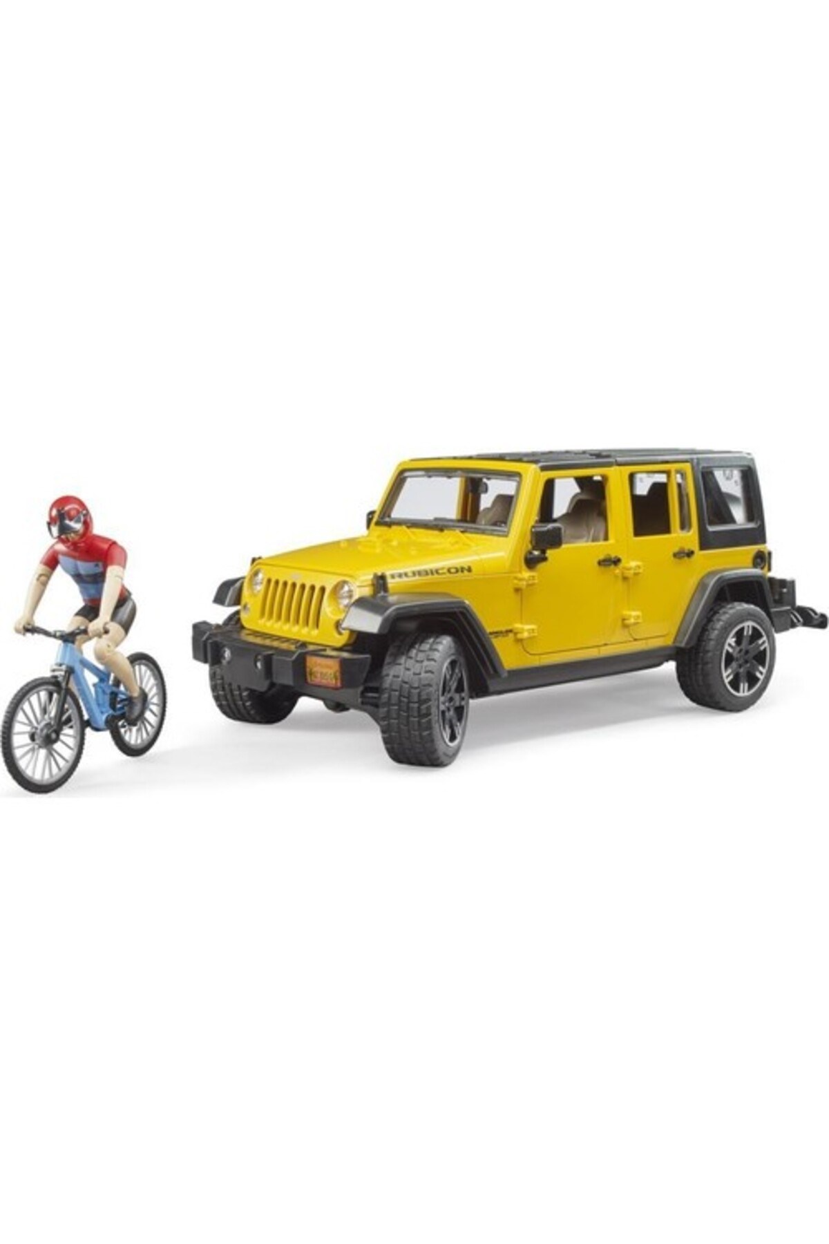 Bruder Jeep W. Rubicon & Bisiklet ve Sürücüsü 02543-Maket Araçlar