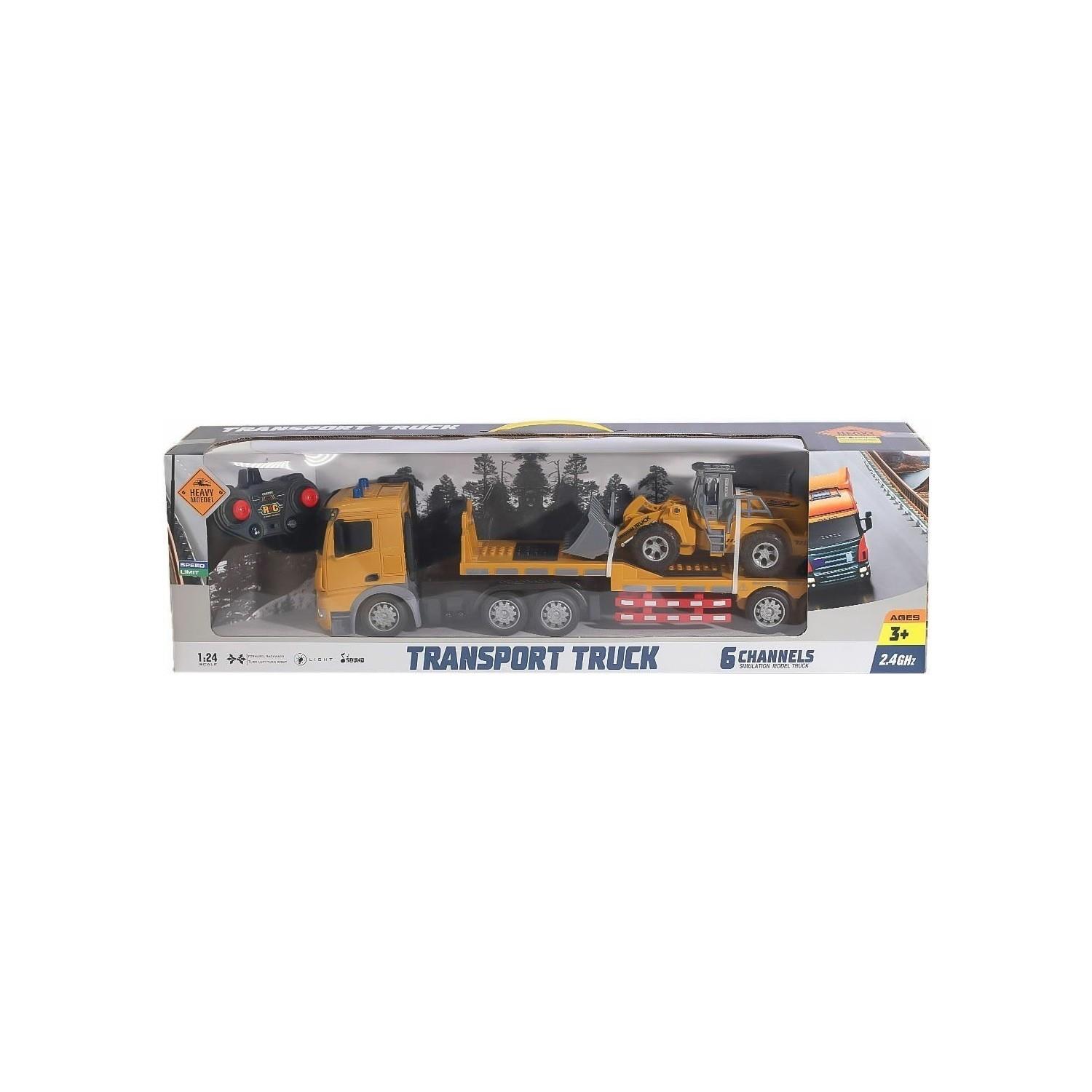 Can-Em Oyuncak HT079 Kumandalı Şarjlı Işıklı Transporter Tır 1:24-Uzaktan Kumandalı Araçlar