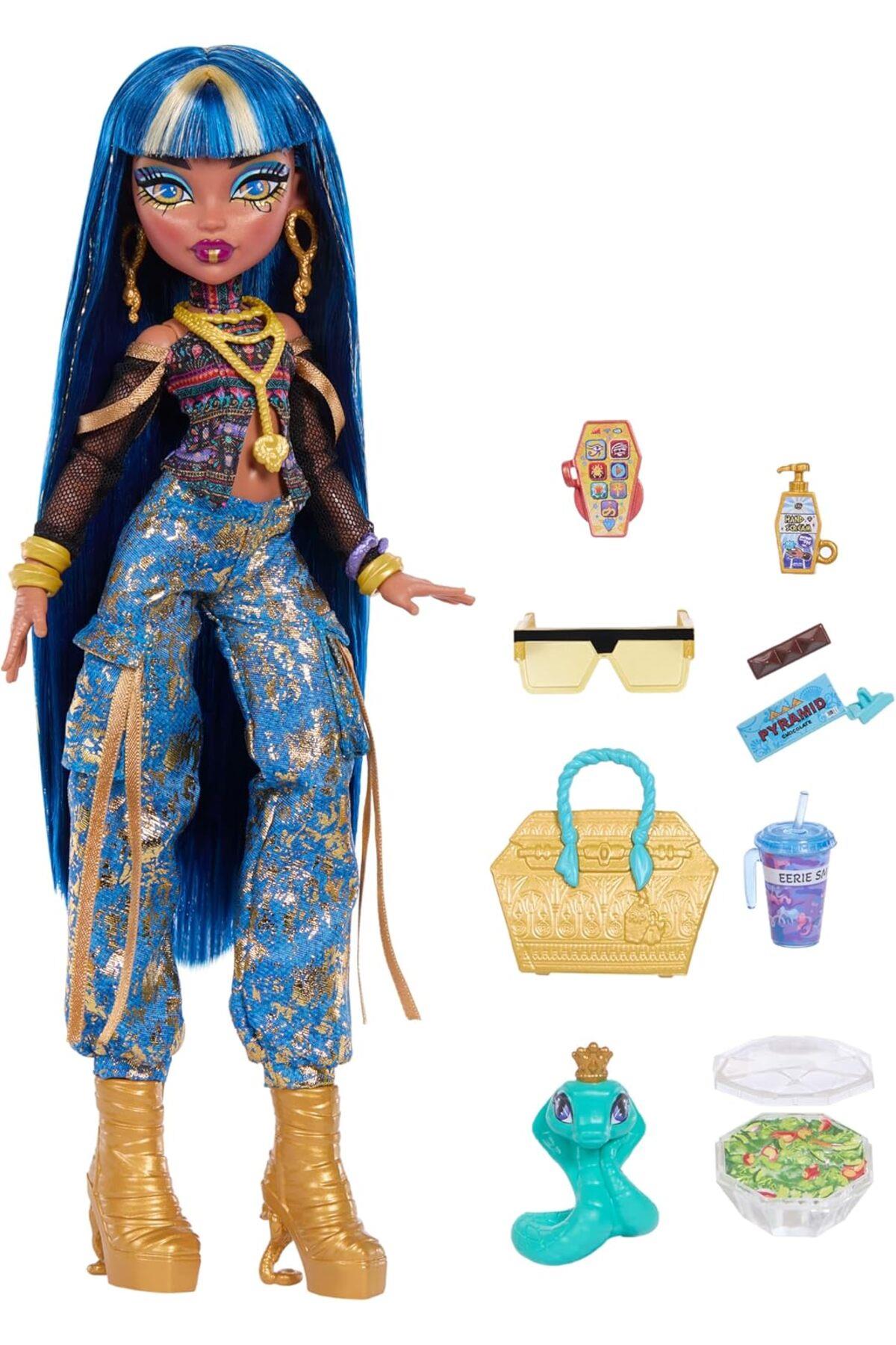 Cleo De Nile Bebek, Altın Kot Kargo Pantolonu ve aksesuarları JHK32-Oyuncak Bebekler