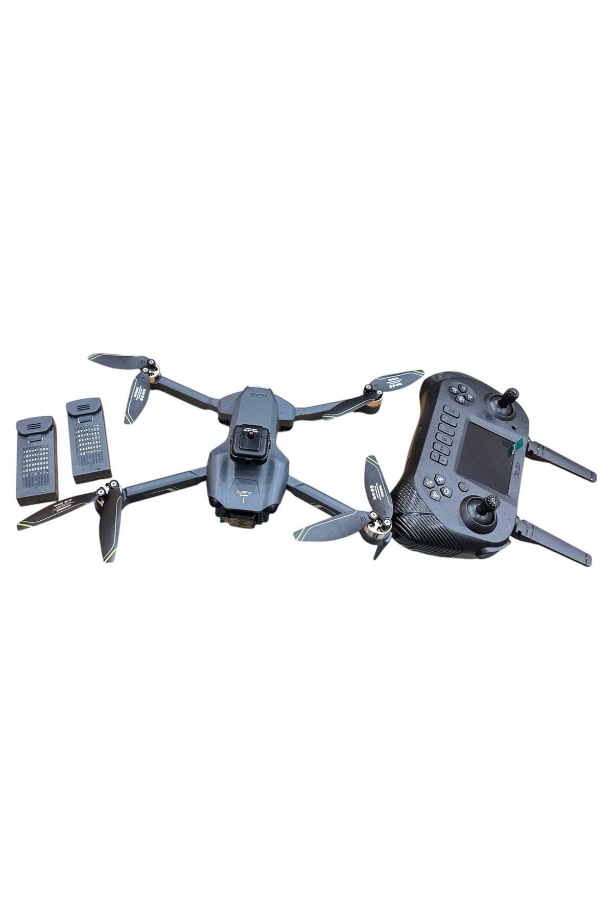 DRONE 1080P Full HD Camera Brushless Motor kumanda ekranlı görüntü yedek batarya-Helikopter ve Drone