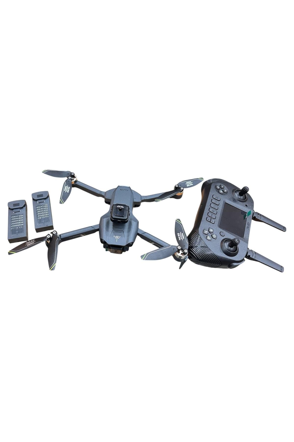 DRONE 1080P Full HD Camera Brushless Motor kumanda ekranlı görüntü yedek batarya-Helikopter ve Drone