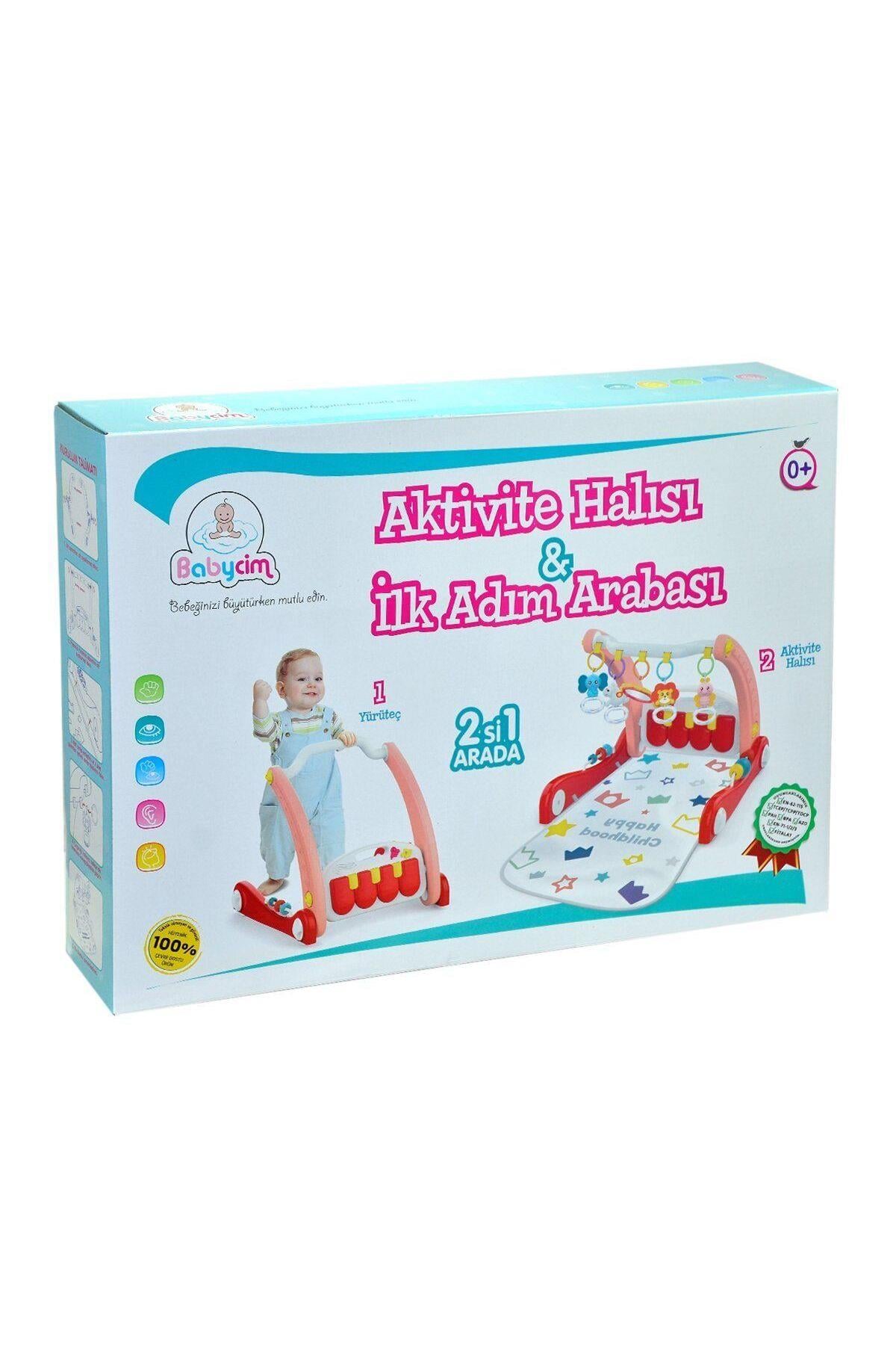 E0634 Aktivite Halısı&İlk Adım Arabası -Pembe ,Birlik-Eğitici Oyuncak