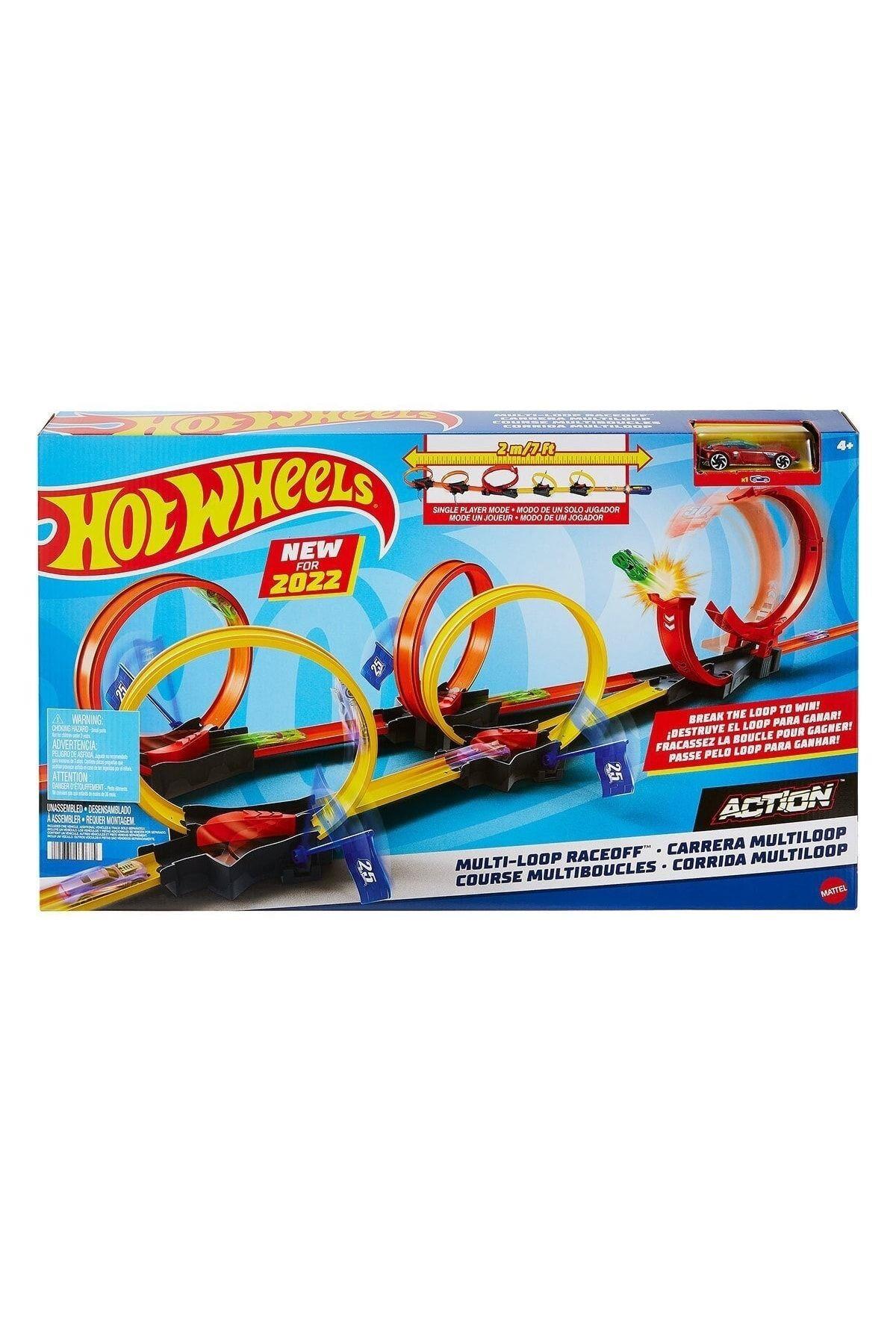 Hot Wheels Çok Çemberli Yarış HDR83-Araba Garaj ve Setleri