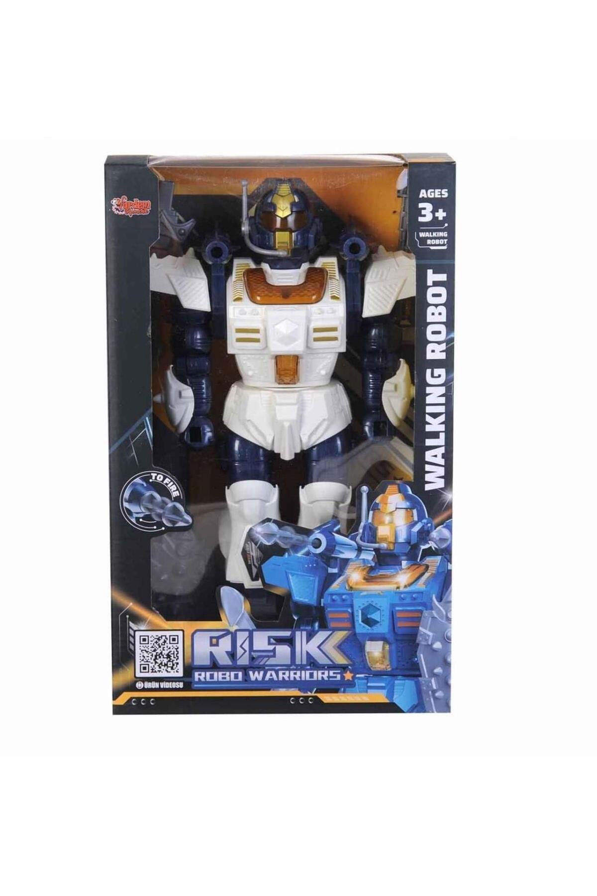 Işıklı ve Müzikli Roket Atan Pilli Savaşçı Robot-Robotlar