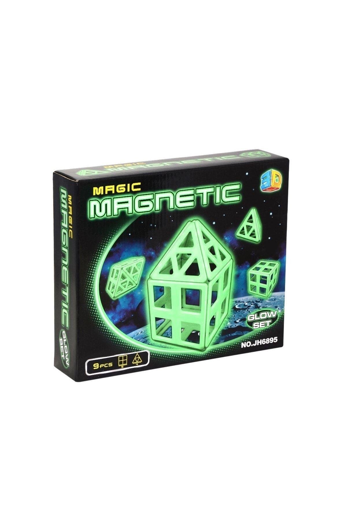 Kzl-jh6895 Kızılkaya, Sihirli Parlayan Manyetik Set 9 Parça-Eğitici Oyuncak