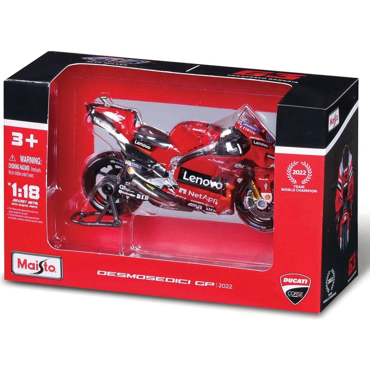 Maisto 1:18 Ölçekli Ducati Desmosedici GP 2022-Maket Araçlar
