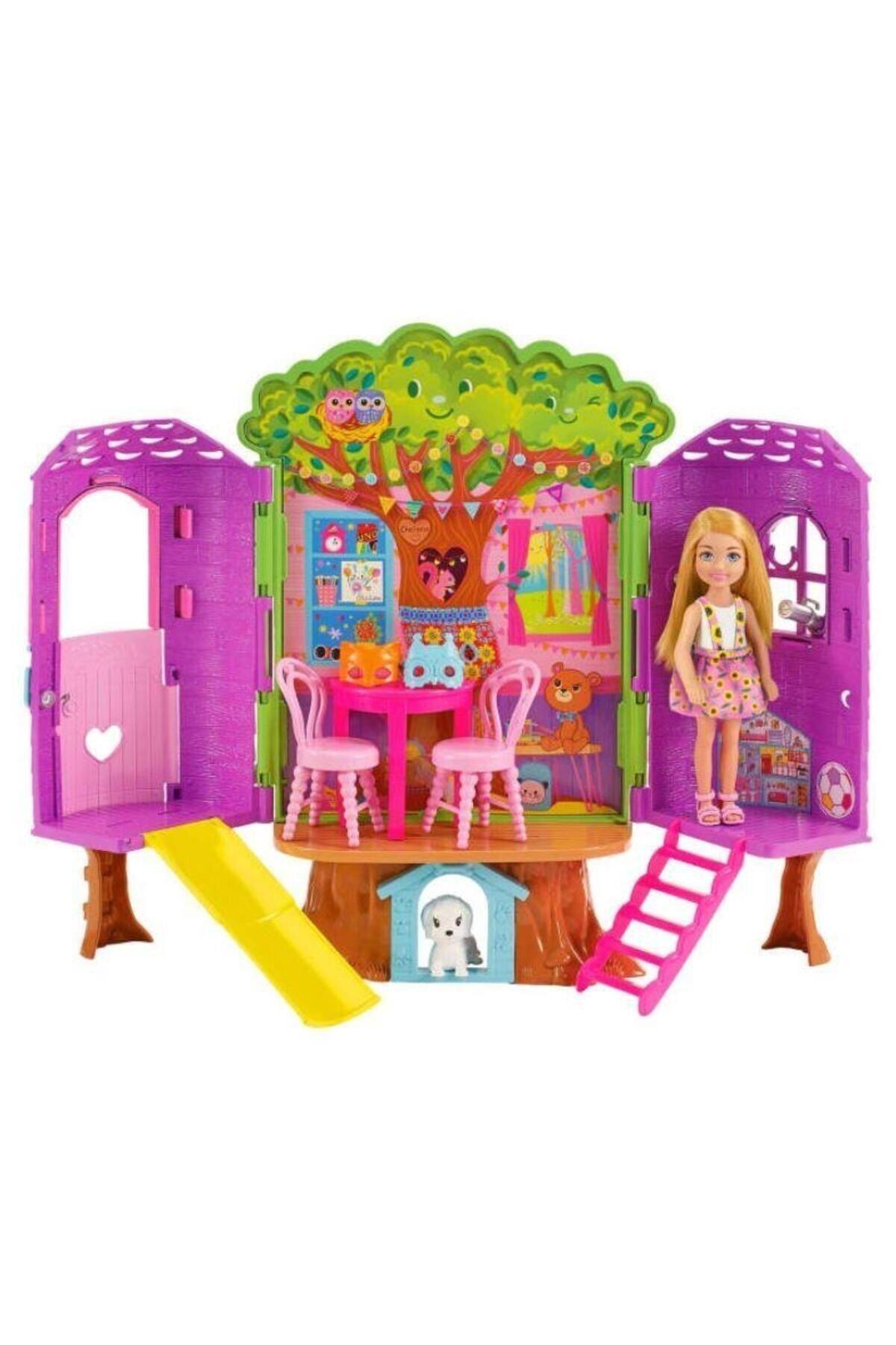 MATTEL BARBIE AILESI HPL70 CHELSEAA AGAC EV-3-Oyuncak Bebekler
