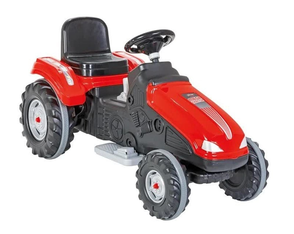 Mega Traktör 12V Akülü Kırmızı (05-276)-Akülü Araba
