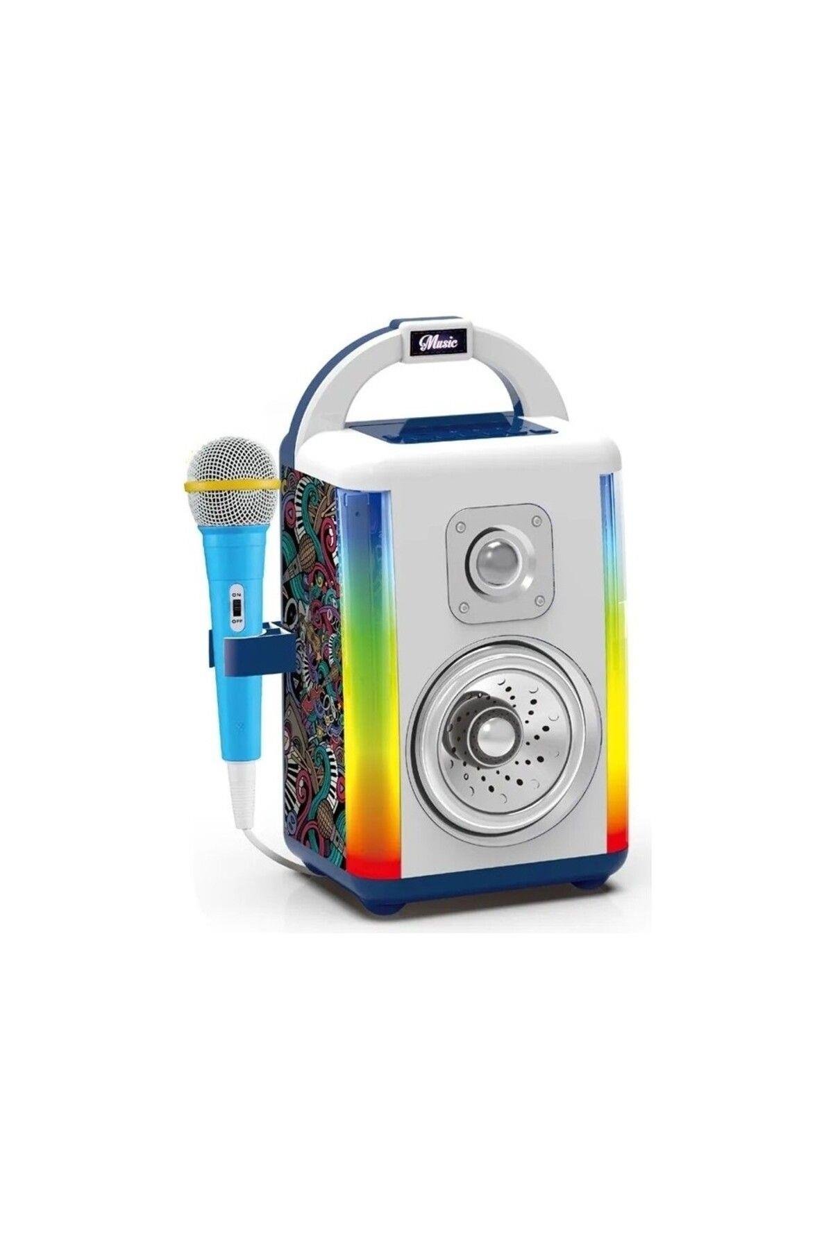 Mikrofonlu Bluetootlu Kareoke Seti Işıklı Çok Fonksiyonlu-Müzik Aletleri