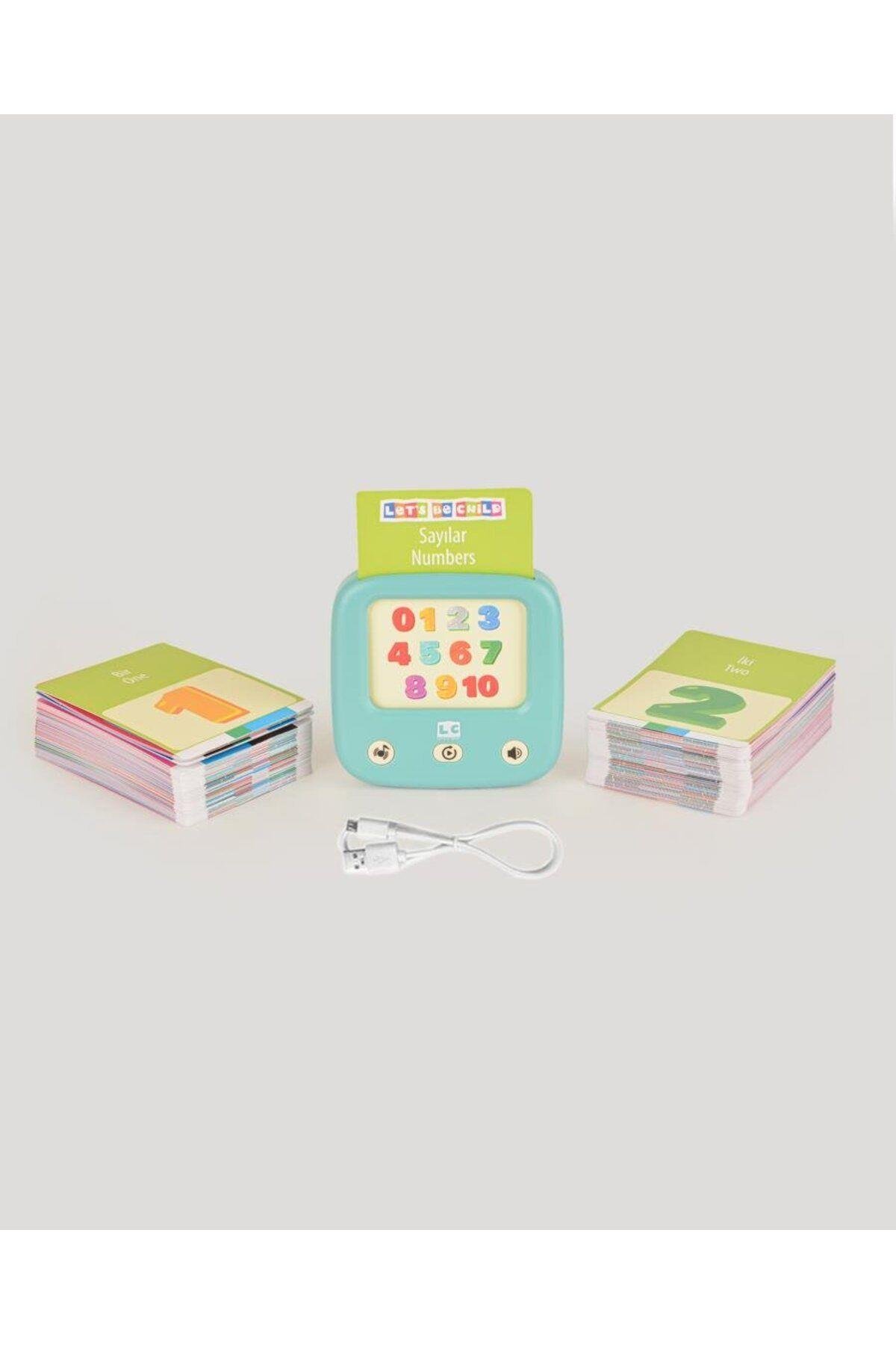 Öğretici Türkçe-ingilizce Konuşan Flash Kartlar-mavi-Eğitici Oyuncak