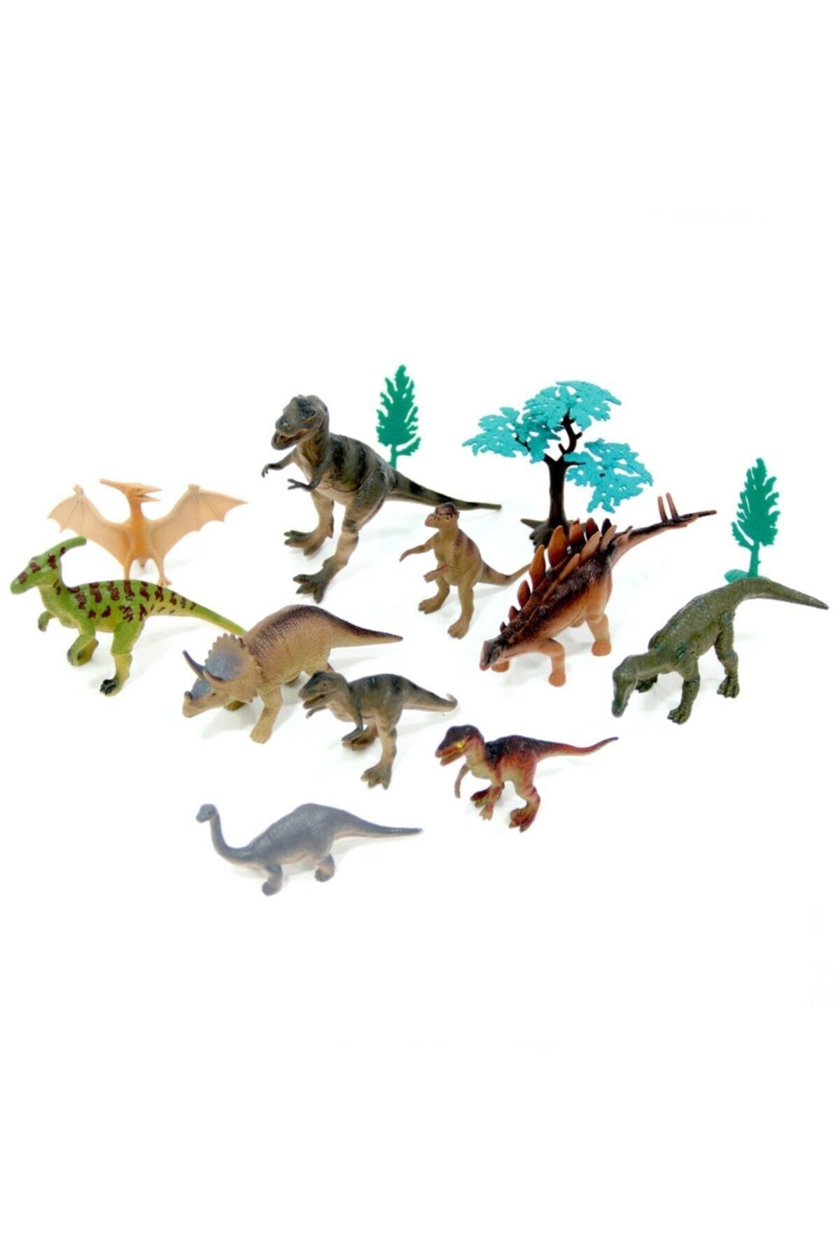 Oyuncak 13 Parça Dinazor Seti Oyuncak Dinazor Trex Hayvan Seti Oyuncak-Hayvan Figürleri