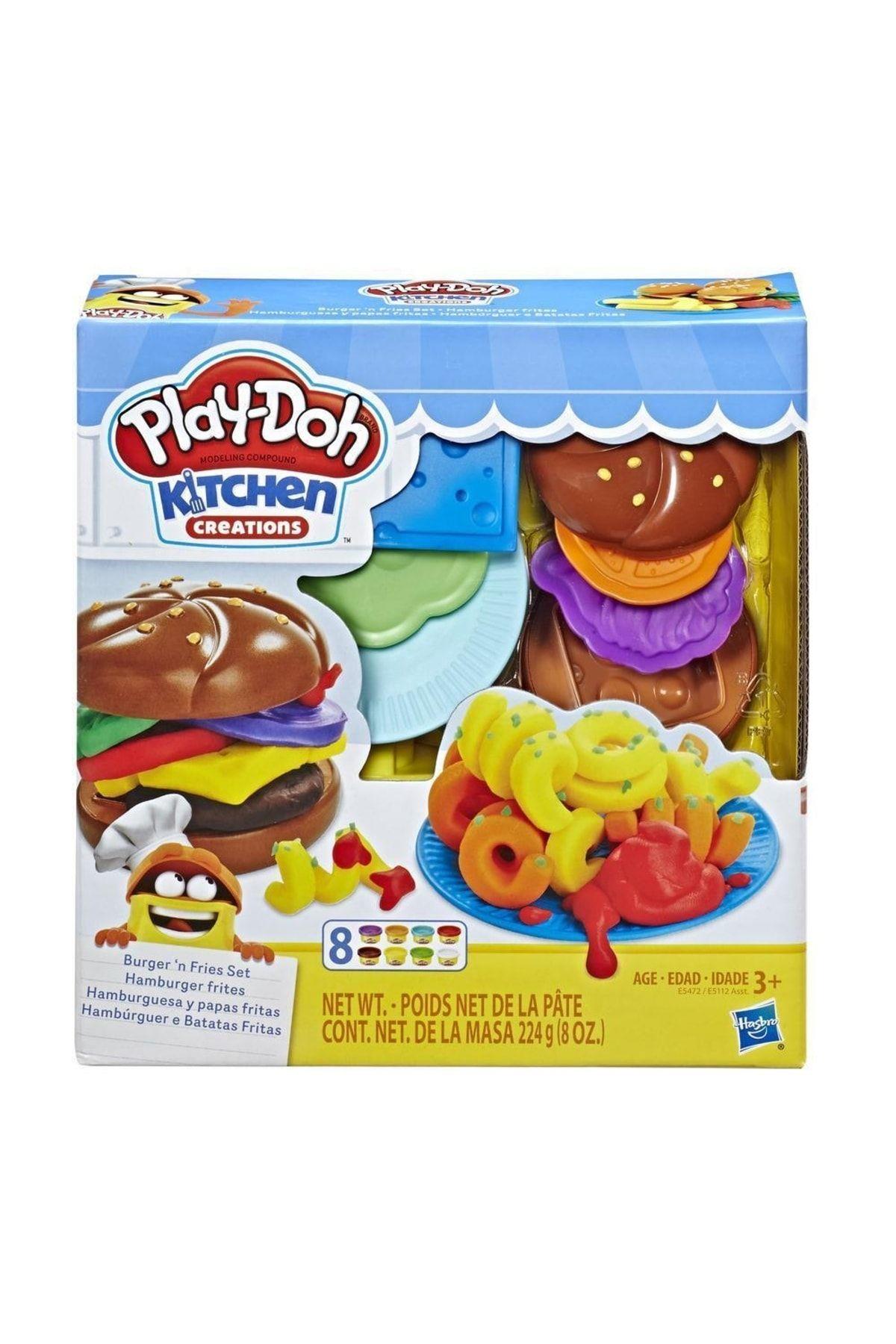 Play-doh Mutfak Atölyesi Hamburger Ve Patates Kızartması Seti -e5472-Oyun Hamuru